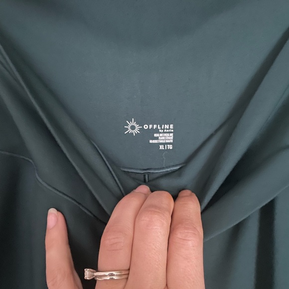 Offline by Aerie Deep Green Flare Leggings Sz XL - Picture 5 of 7